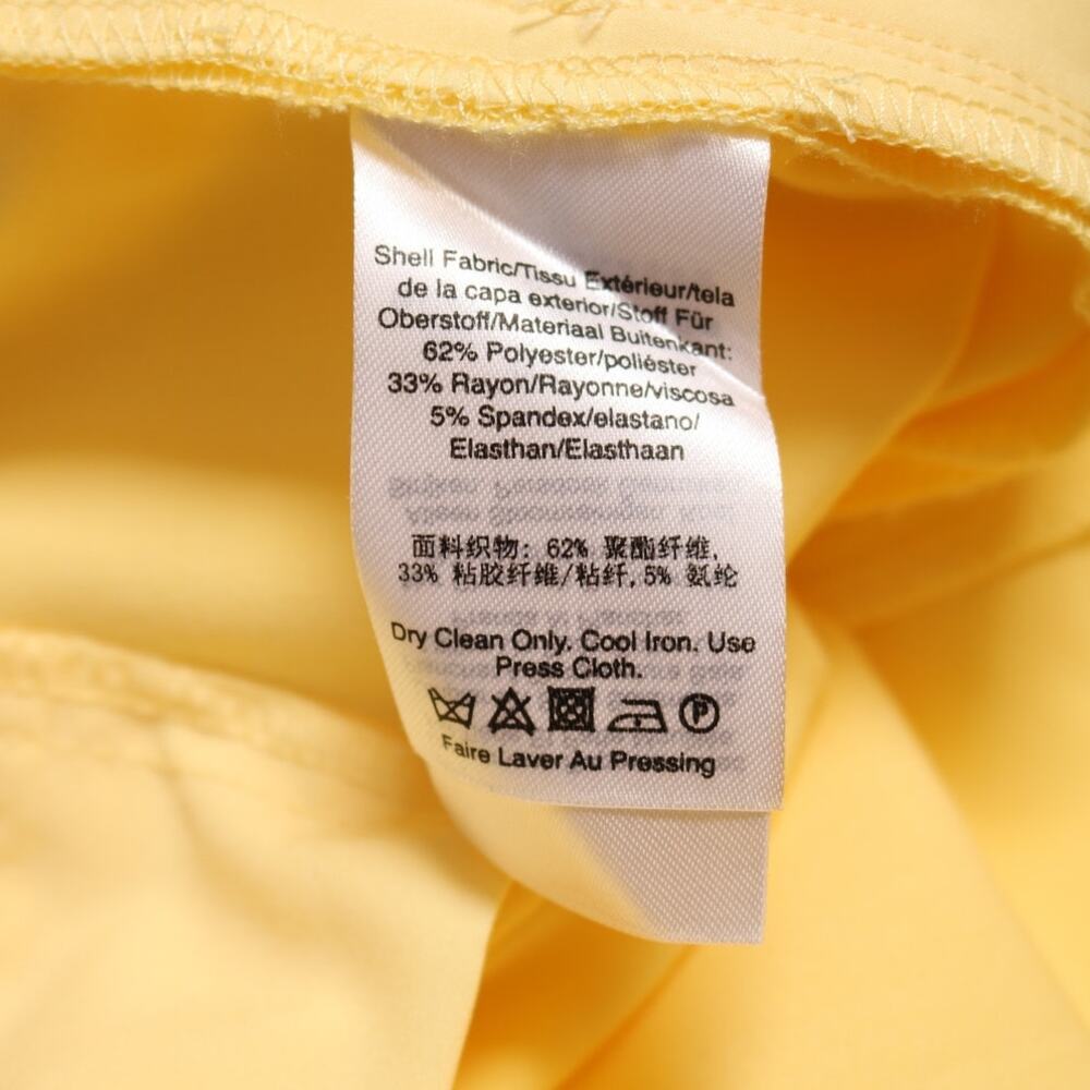 DKNY Essex Slim Ankle Pants Yellow Stretch Dress Trouser Workwear Modern Size 14 - Picture 10 of 13